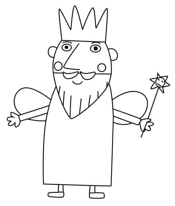 Fise de colorat cu Ben și Holly imprimabil gratuit