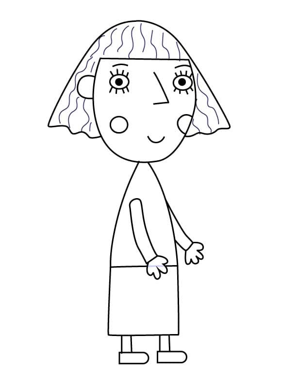 Fise de colorat cu Ben și Holly imprimabil pentru copii