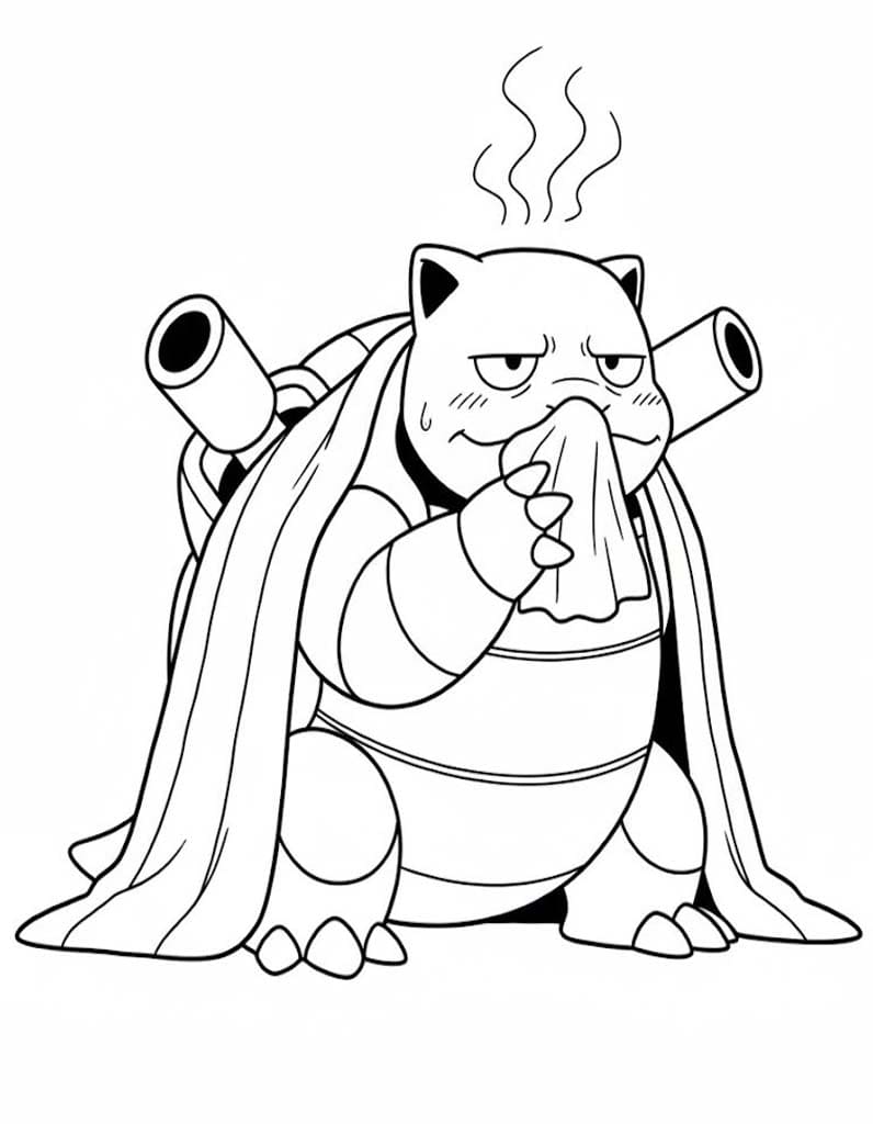 Fise de colorat cu Blastoise imprimabil gratuit