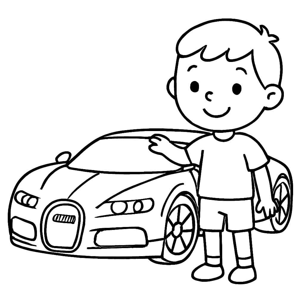 Fise de colorat cu Bugatti gratuit