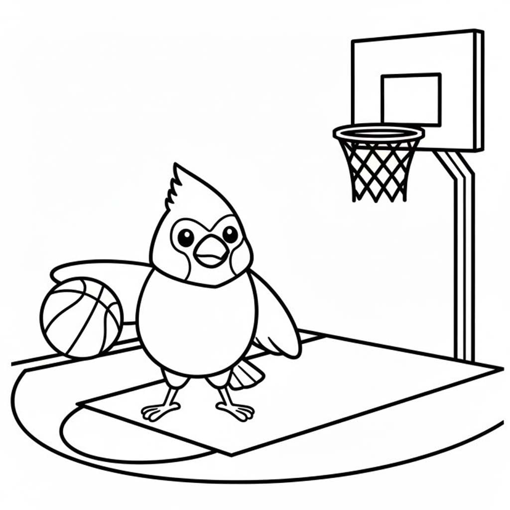 Fise de colorat cu Cardinal gratuit