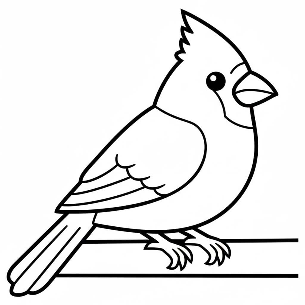 Fise de colorat cu Cardinal imprimabil gratuit pentru copii
