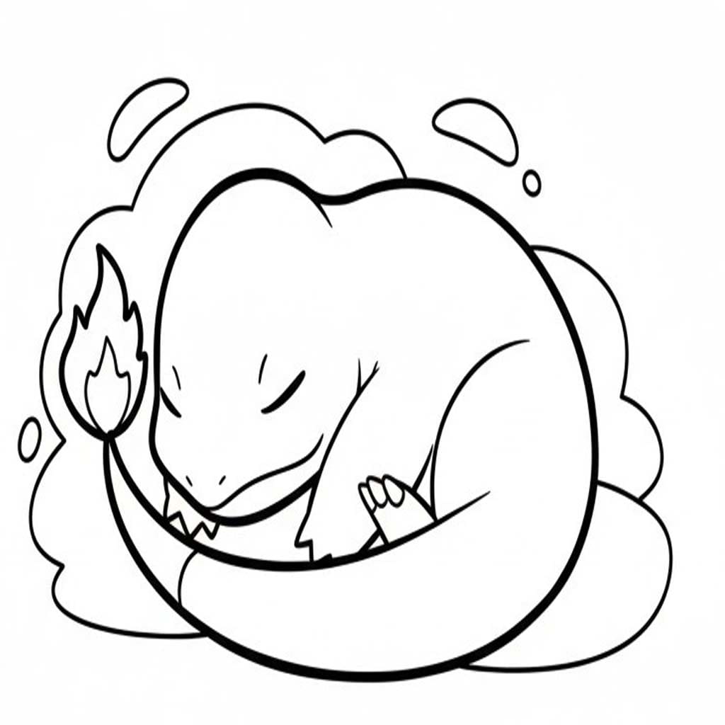 Fise de colorat cu Charmander gratuit