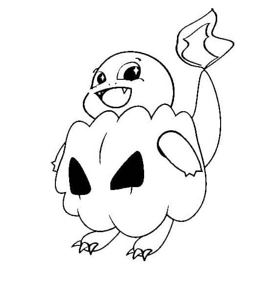 Fise de colorat cu Charmander imprimabil gratuit bazic