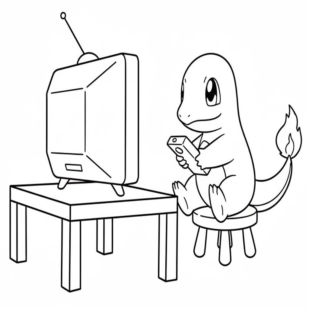 Fise de colorat cu Charmander imprimabil pentru copii