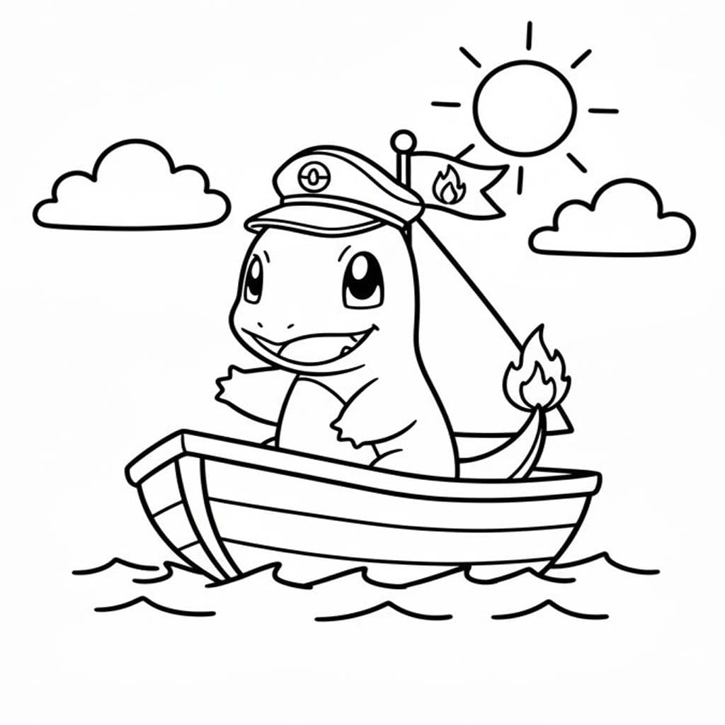 Fise de colorat cu Charmander imprimabil uşor