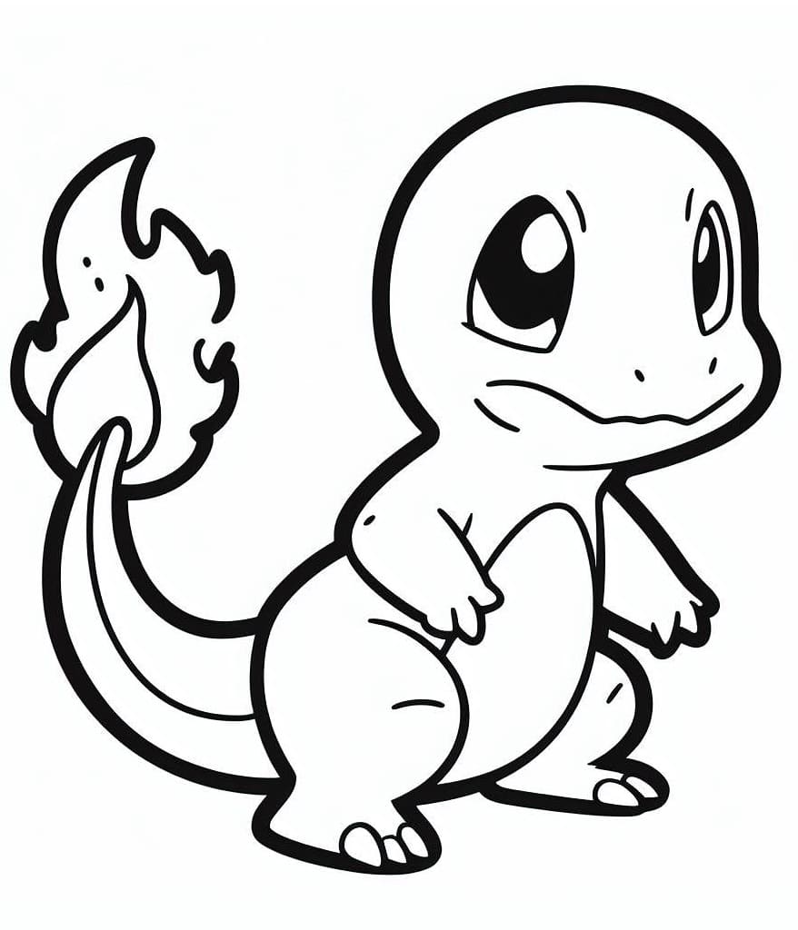 Fise de colorat cu Charmander imprimabil