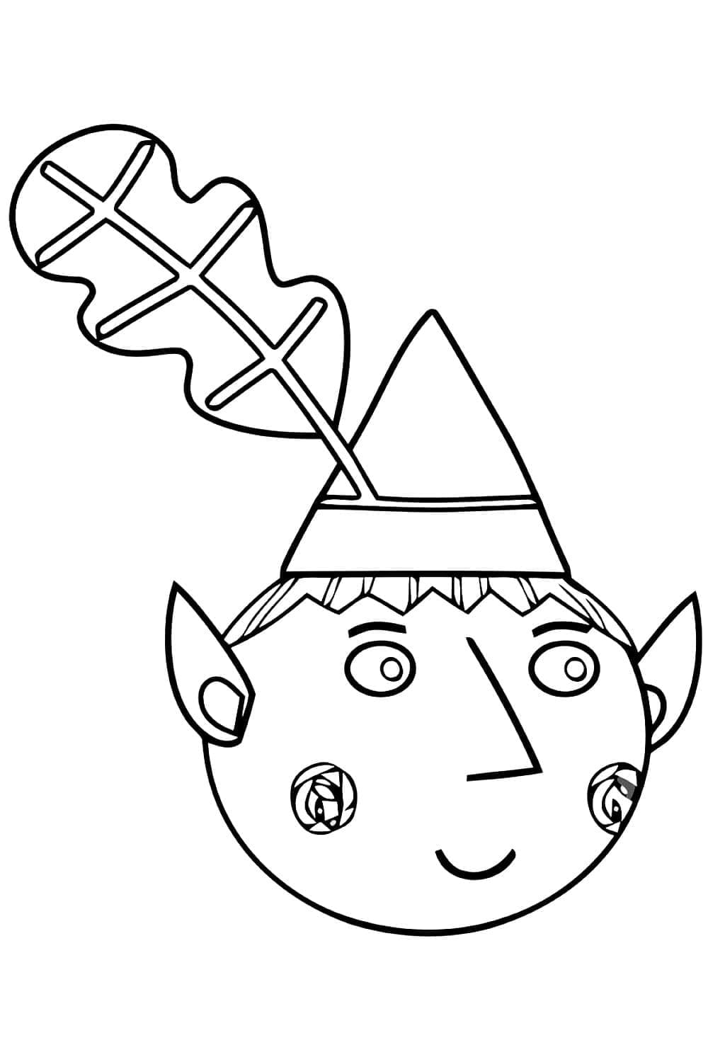 Fise de colorat cu Desenează Ben și Holly gratuit bazic