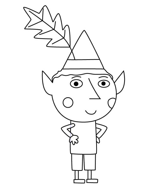 Fise de colorat cu Desenează Ben și Holly gratuit pentru copii