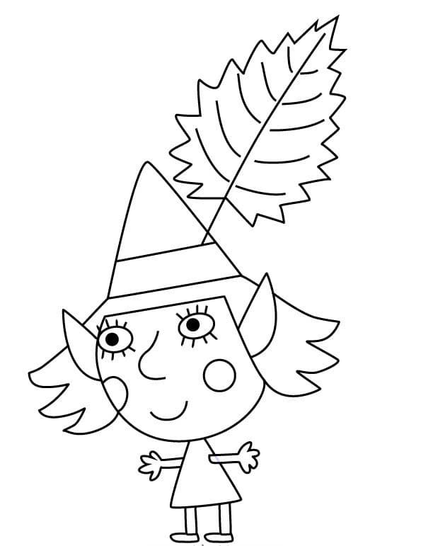 Fise de colorat cu Desenează Ben și Holly imprimabil pentru copii