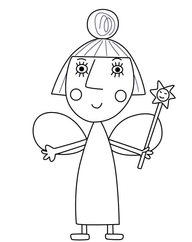 Fise de colorat cu Desenează Ben și Holly uşor