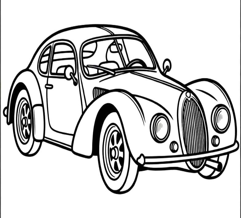 Fise de colorat cu Desenează Bugatti gratuit
