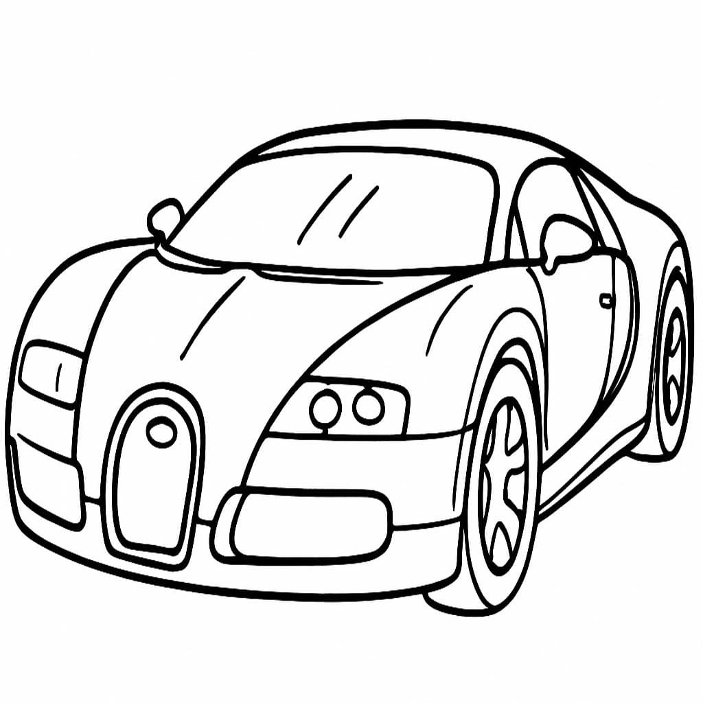 Fise de colorat cu Bugatti