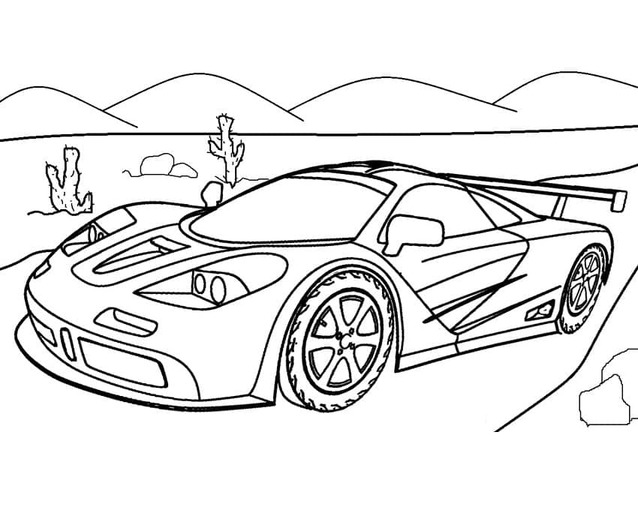 Fise de colorat cu Desenează Bugatti imprimabil uşor