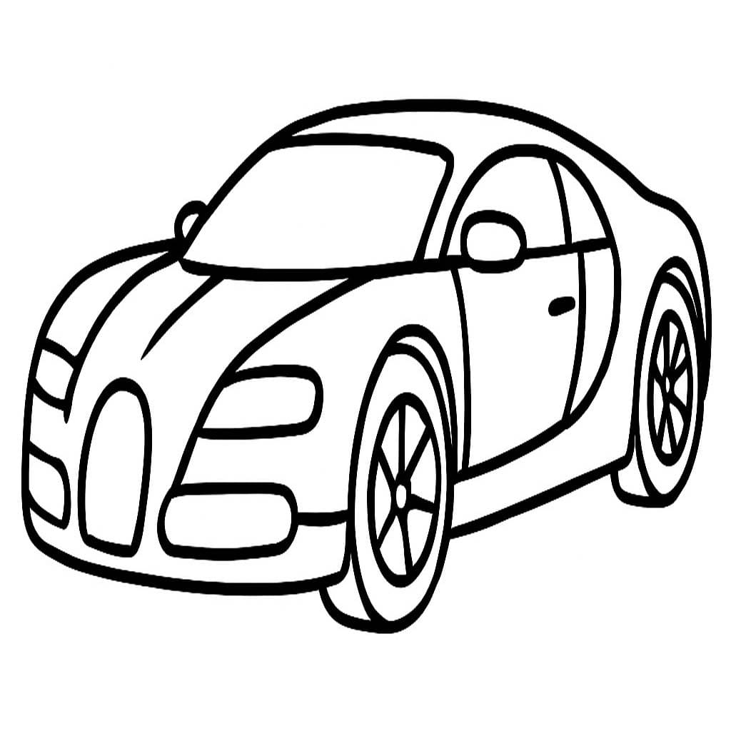 Fise de colorat cu Desenează Bugatti