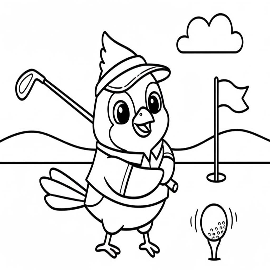 Fise de colorat cu Desenează Cardinal bazic