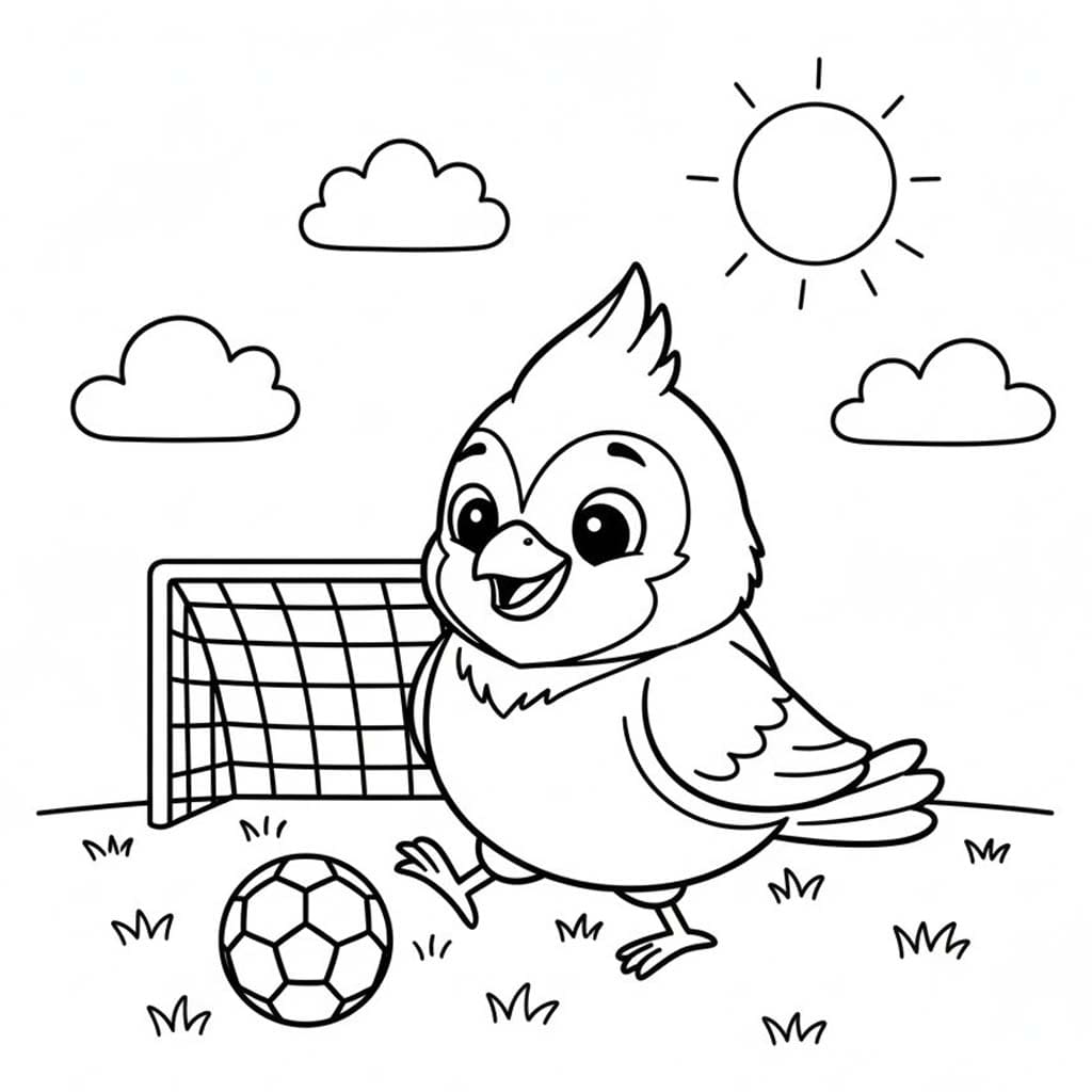 Fise de colorat cu Desenează Cardinal imprimabil pentru copii