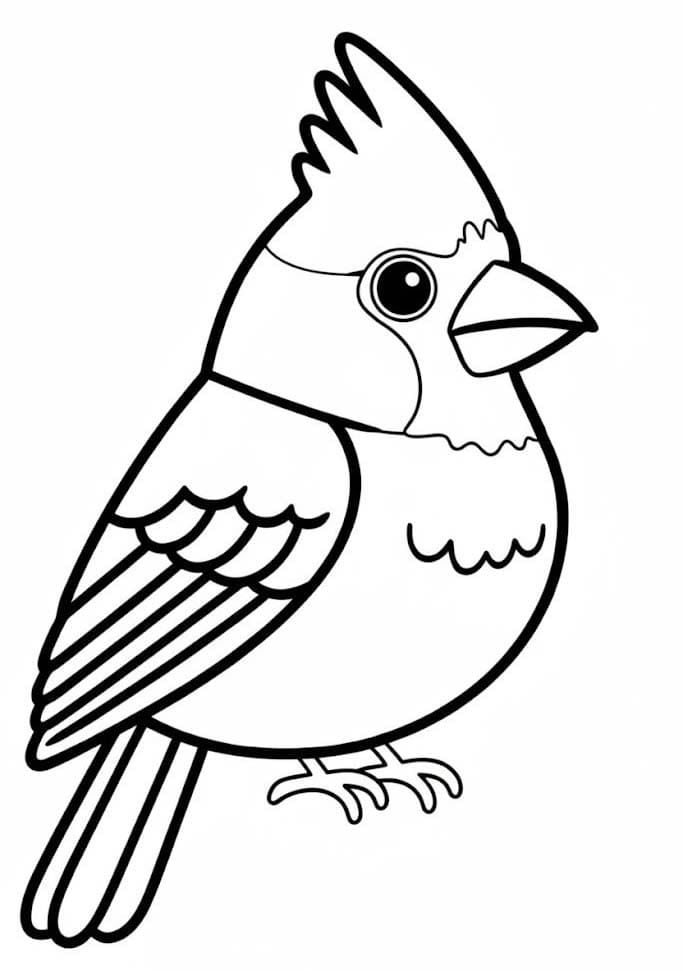 Fise de colorat cu Cardinal