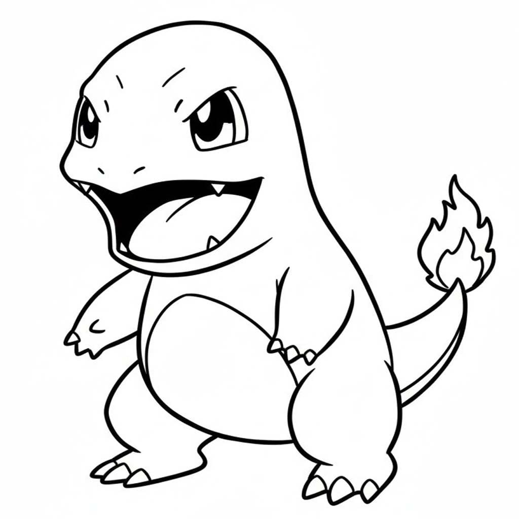 Fise de colorat cu Charmander