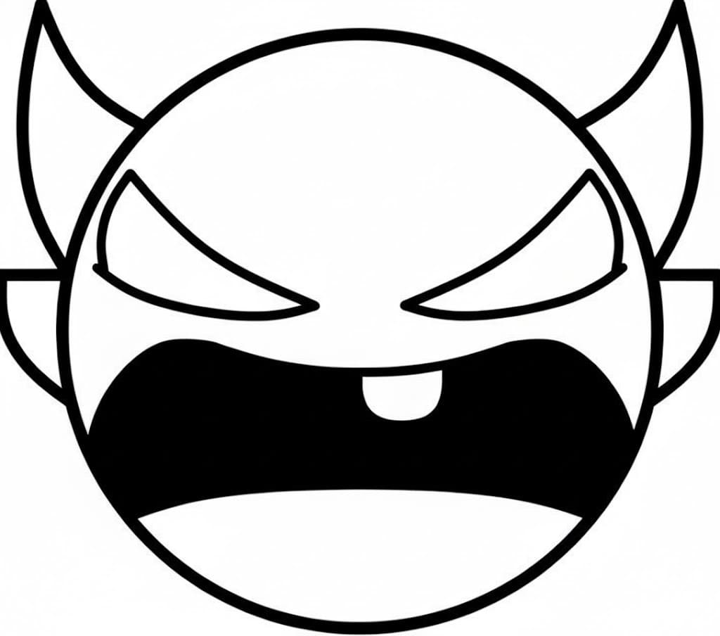 Fise de colorat cu Desenează Geometry Dash imprimabil gratuit