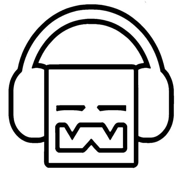 Fise de colorat cu Desenează Geometry Dash la copii