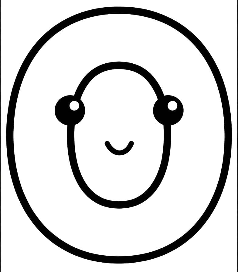 Fise de colorat cu Desenează Litera O gratuit bazic