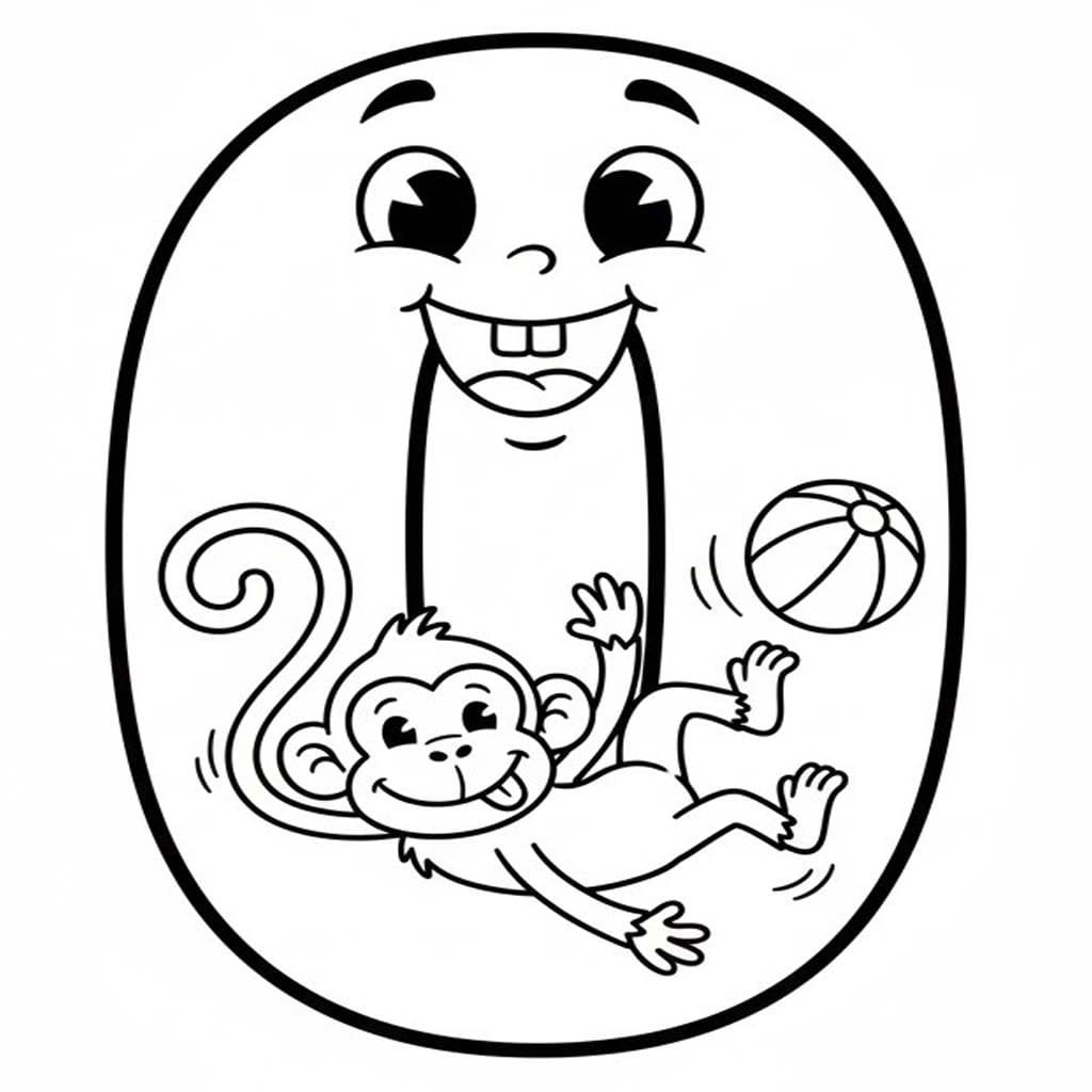 Fise de colorat cu Desenează Litera O gratuit pentru copii