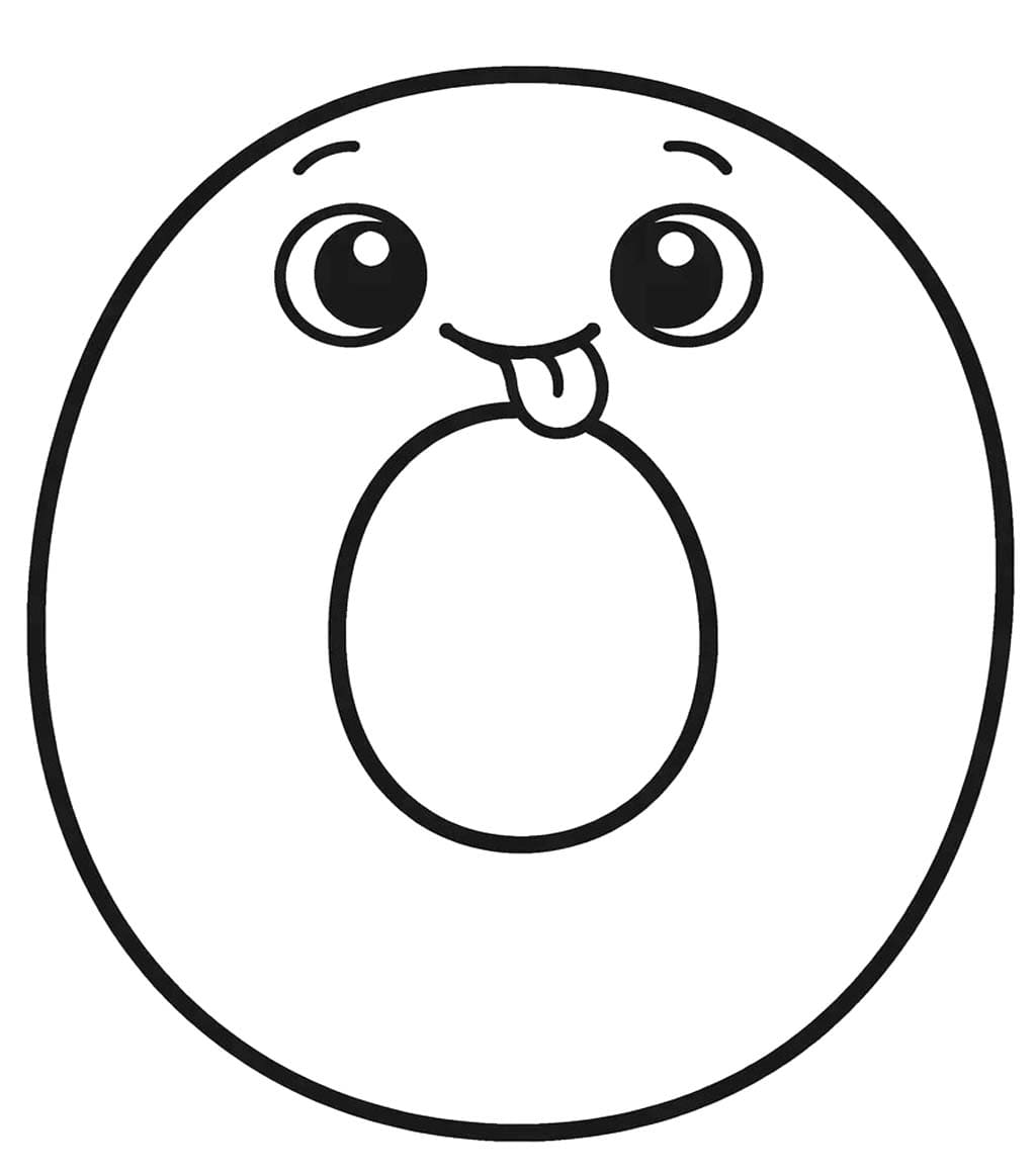 Fise de colorat cu Desenează Litera O imprimabil gratuit simplu