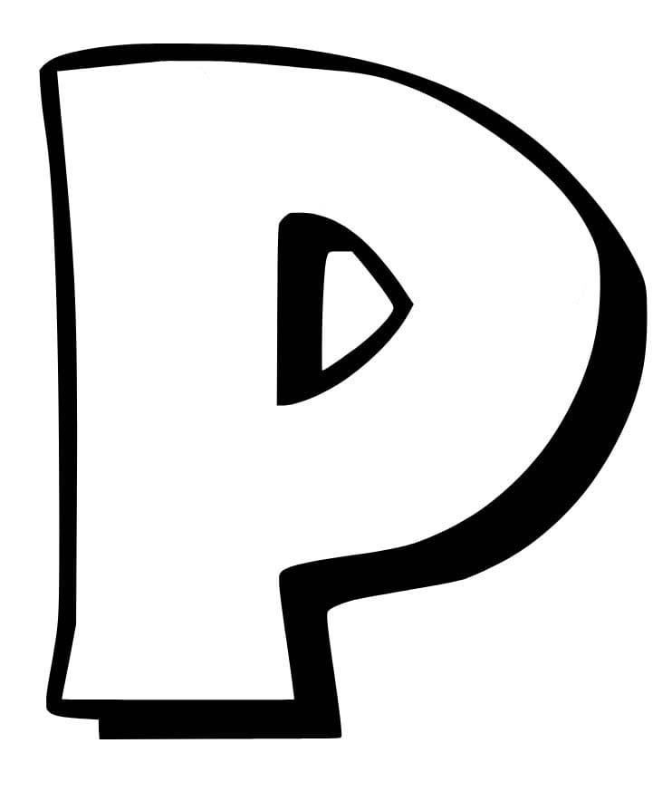 Fise de colorat cu Desenează Litera P bazic