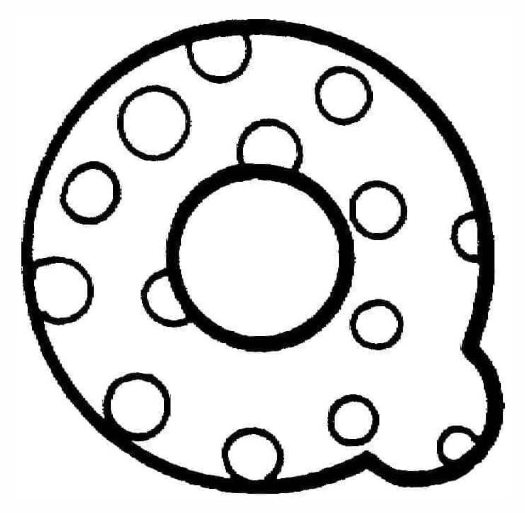 Fise de colorat cu Desenează Litera Q gratuit pentru copii