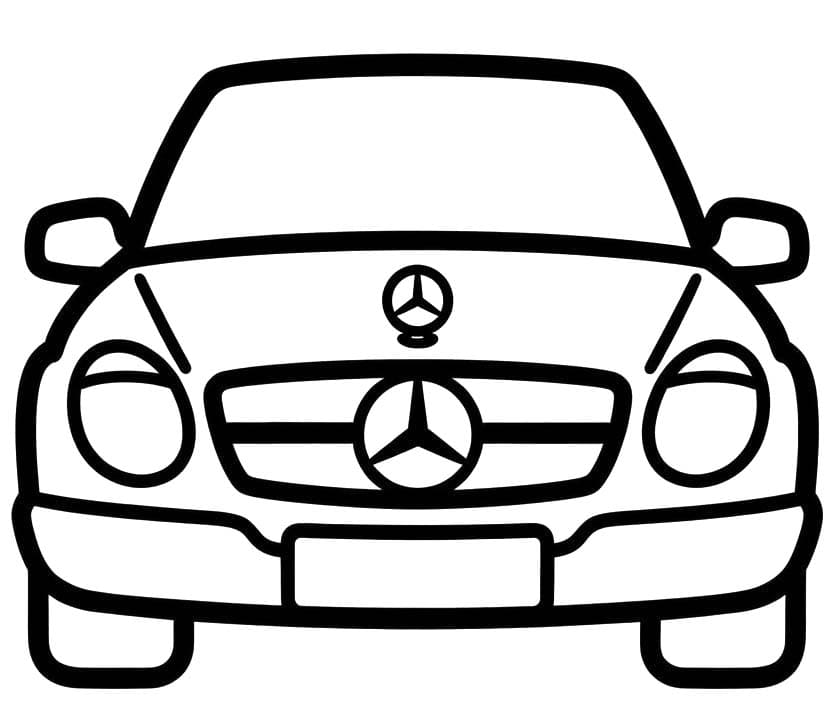 Fise de colorat cu Desenează Mercedes imprimabil gratuit
