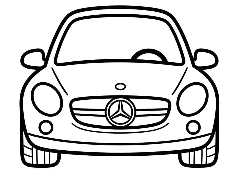 Fise de colorat cu Desenează Mercedes