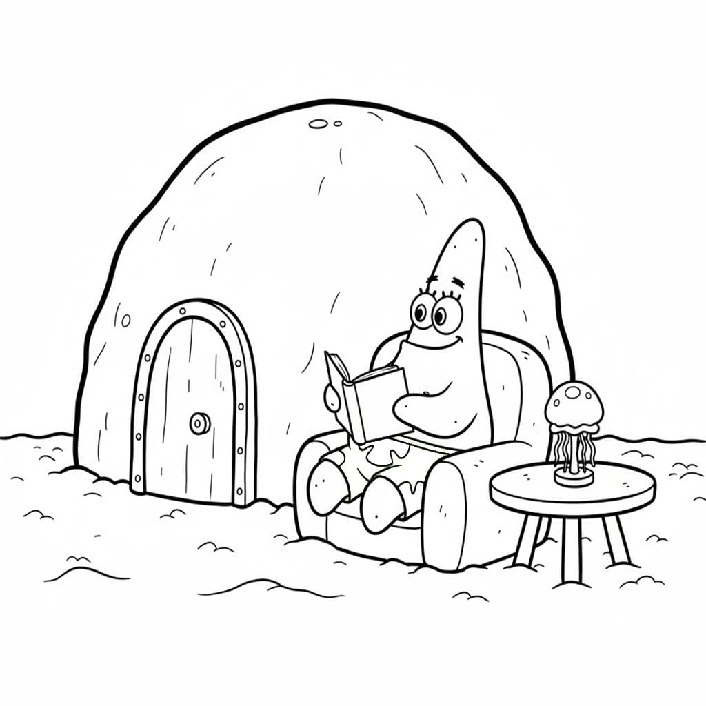 Fise de colorat cu Desenează Patrick Star bazic