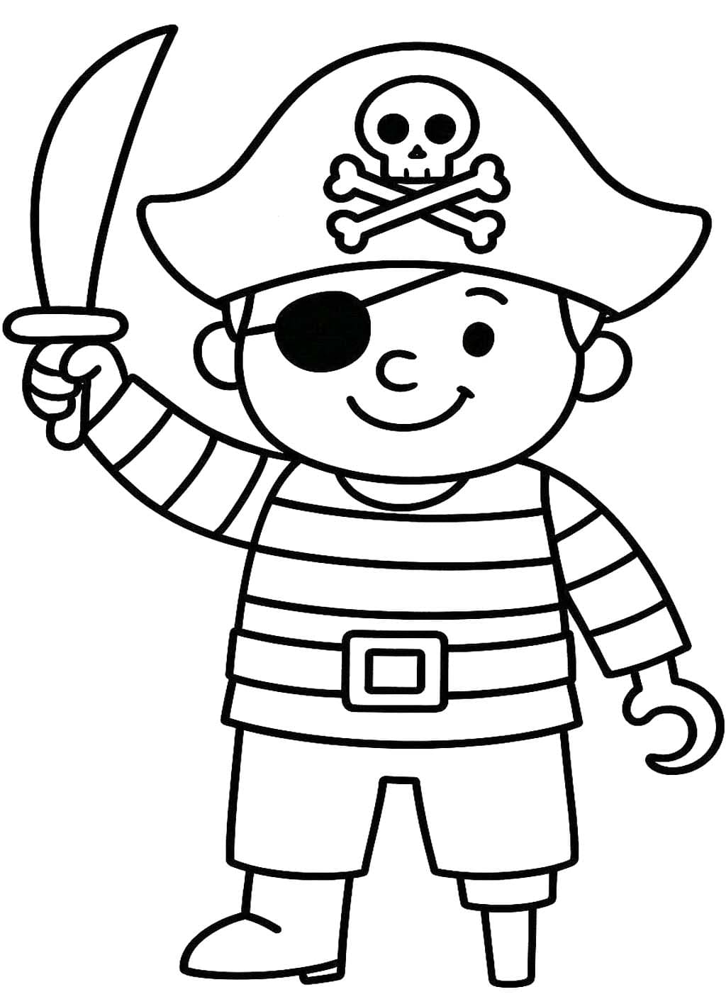 Fise de colorat cu Desenează Piraţi