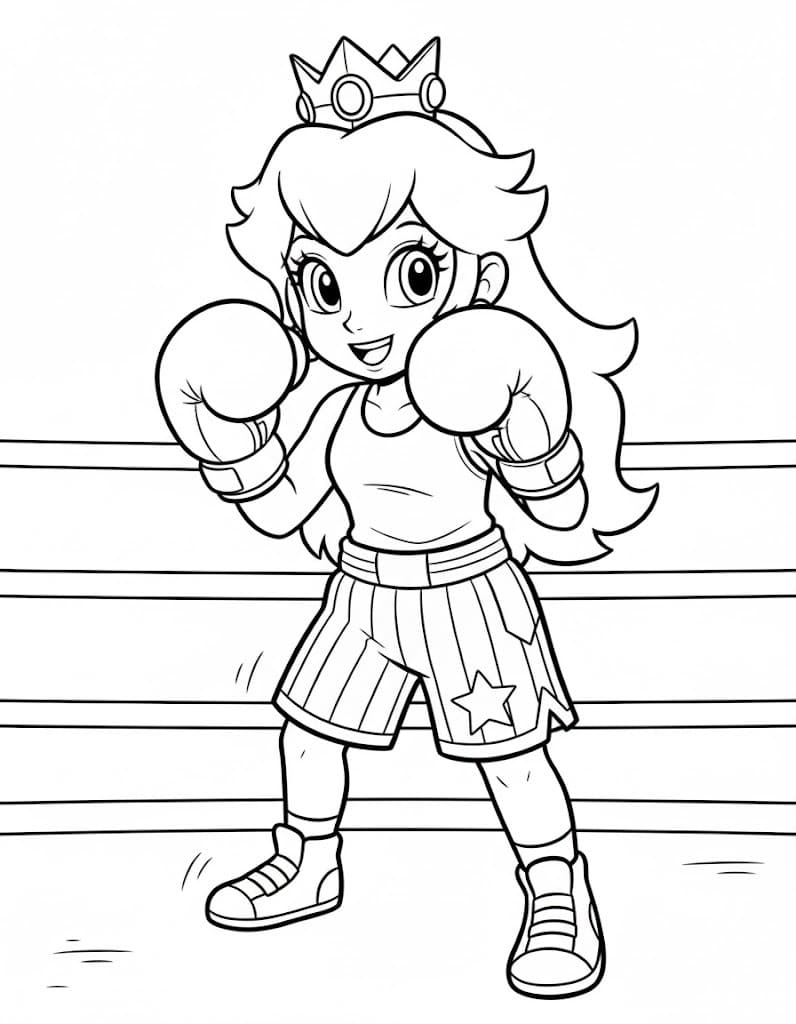 Fise de colorat cu Desenează Princesse Daisy imprimabil