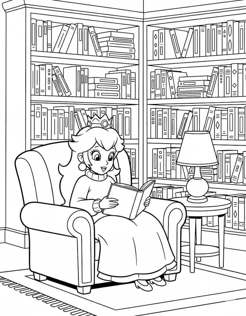 Fise de colorat cu Desenează Princesse Daisy pentru copii