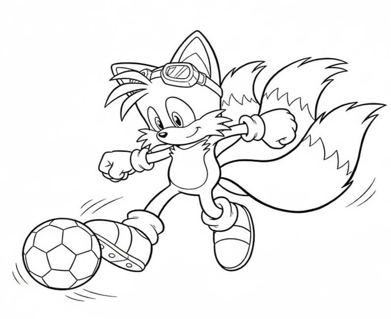 Fise de colorat cu Desenează Tails bazic