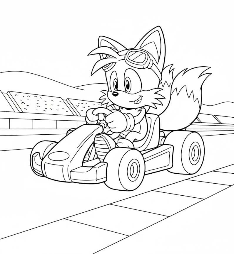 Fise de colorat cu Desenează Tails gratuit pentru copii