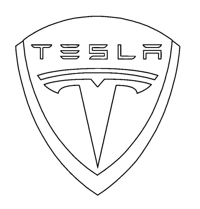 Fise de colorat cu Desenează Tesla pentru copii