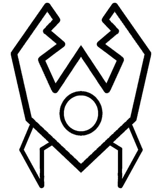 Fise de colorat cu Geometry Dash bazic la copii