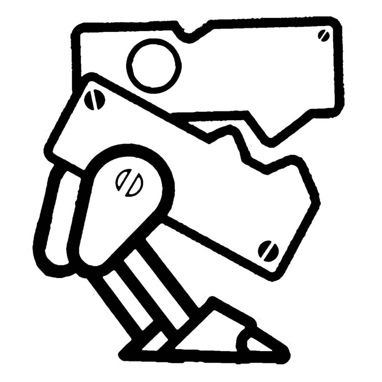 Fise de colorat cu Geometry Dash imprimabil pentru copii