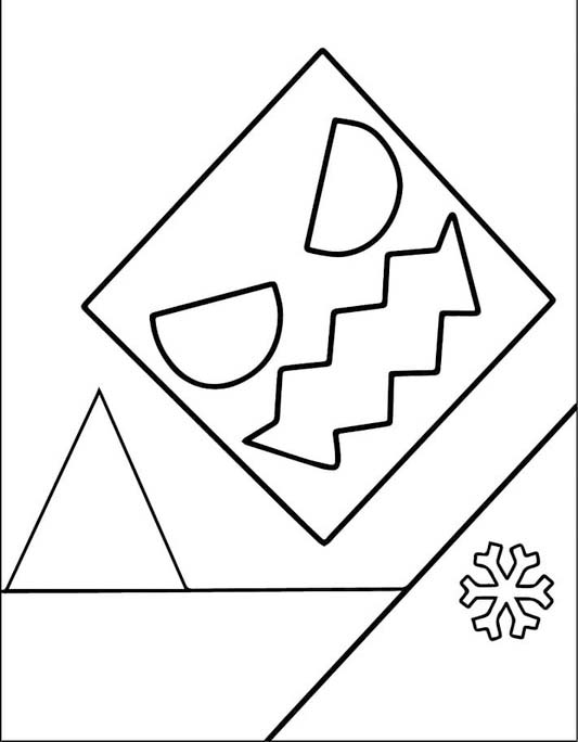 Fise de colorat cu Geometry Dash imprimabil simplu