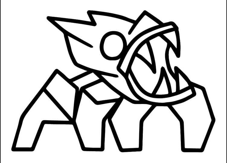 Fise de colorat cu Geometry Dash uşor la copii