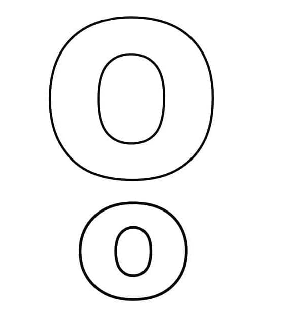 Fise de colorat cu Imagine Litera O gratuit
