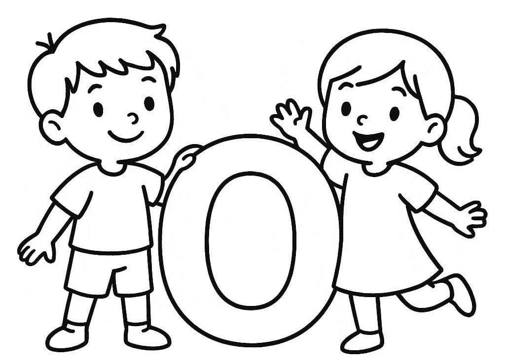 Fise de colorat cu Litera O gratuit bazic