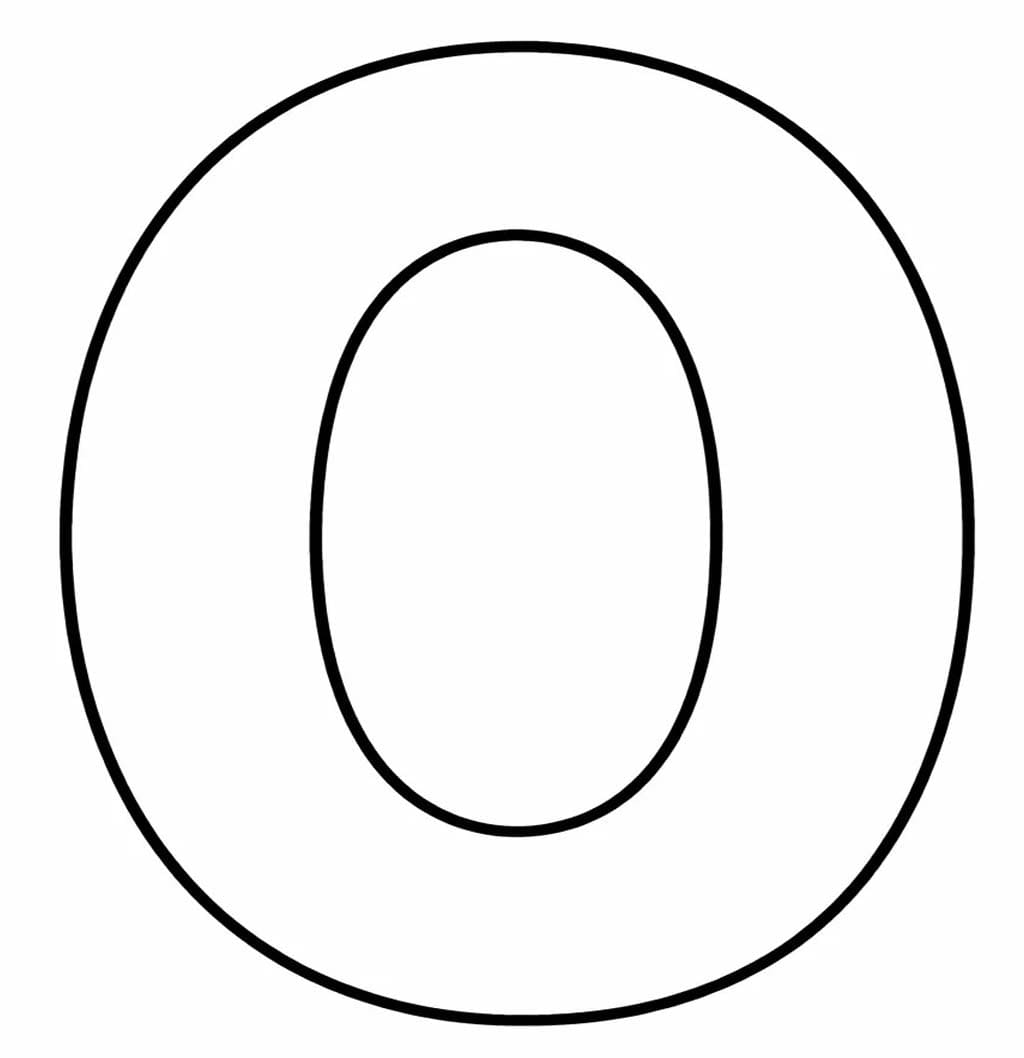 Fise de colorat cu Litera O imprimabil gratuit uşor