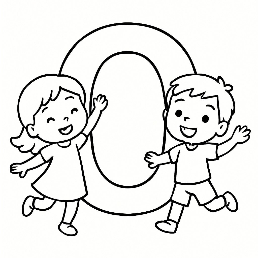 Fise de colorat cu Litera O imprimabil pentru copii