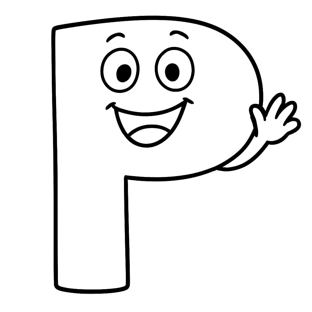 Fise de colorat cu Litera P pentru copii