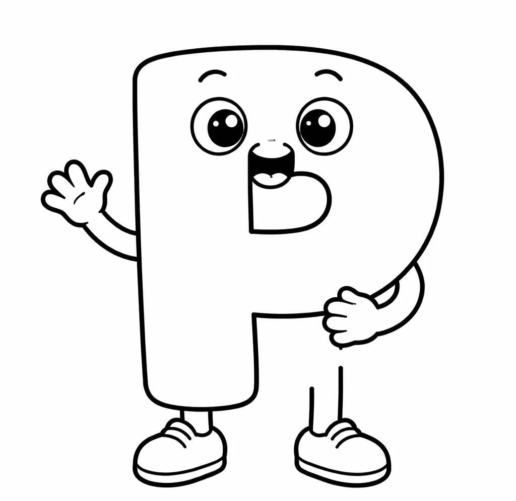 Fise de colorat cu Litera P remiză