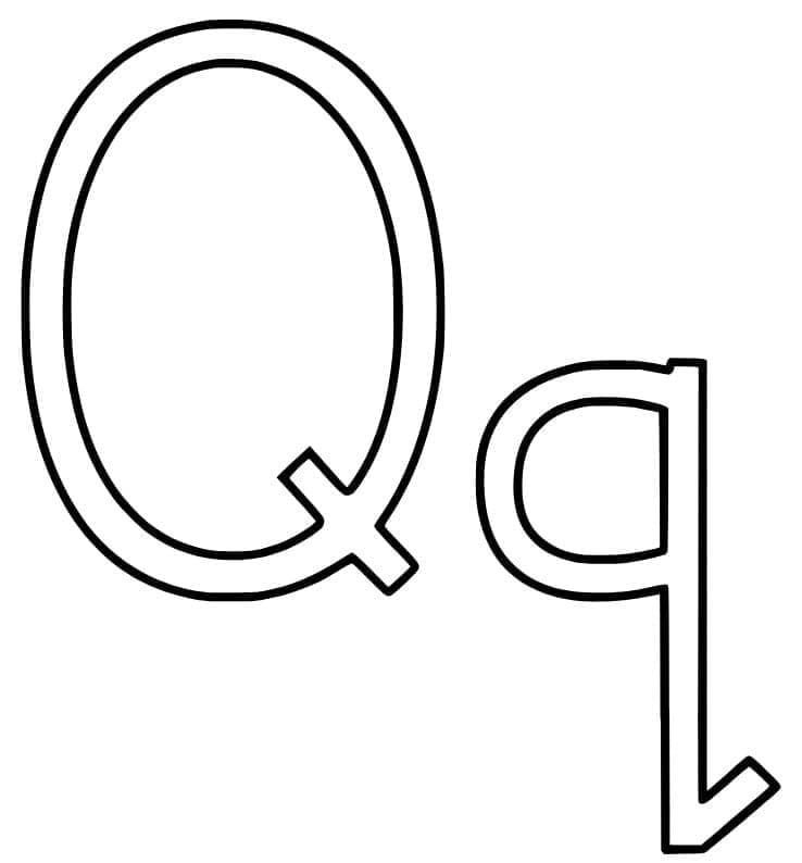 Fise de colorat cu Litera Q gratuit pentru copii